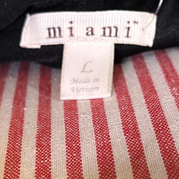 Romantic Black White Striped A-Line Dress Floral Detail & Peekaboo Cutout Size L - Picture 7 of 8